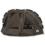 Tienda impermeable marrón para pesca, 4 personas vidaXL