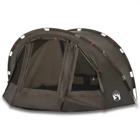 Tienda impermeable marrón para pesca, 4 personas vidaXL