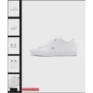 Zapatillas Lacoste CARNABY EVO rosa y blanco unisex.