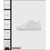 Zapatillas Lacoste CARNABY EVO rosa y blanco unisex.