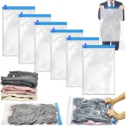 Conjunto de 6 Bolsas Reutilizables de Vacío para Ropa