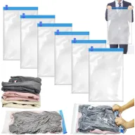 Conjunto de 6 Bolsas Reutilizables de Vacío para Ropa