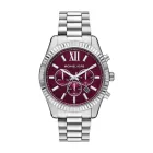 Reloj Michael Kors Lexington Hombre 44mm Acero y Esfera Roja
