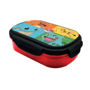 Fiambrera Sandwichera Pokémon con Cubierto y Dos Compartimentos