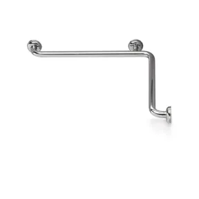 Asidero liso Beltrán Inox para baño angular 90º 71,5 cm