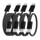 Cables USB-C a USB-C para carga rápida - Paquete de 4 piezas