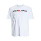 Camiseta básica de JACK & JONES blanca con cuello redondo.