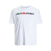 Camiseta básica de JACK & JONES blanca con cuello redondo.