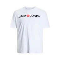 Camiseta básica de JACK & JONES blanca con cuello redondo.