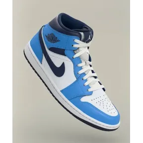 Air Jordan 1 Mid unisex, tallas 40 a 50.5 disponibles.