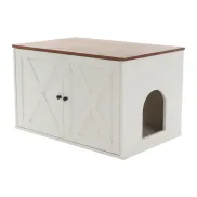 Mueble arenero con tabique y entrada lateral, 50x80 cm