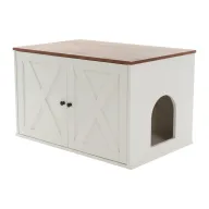 Mueble arenero con tabique y entrada lateral, 50x80 cm