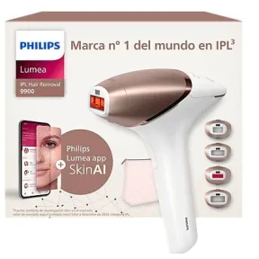 Philips Lumea Serie 9900: Depiladora Sin Cable con 4 Cabezales