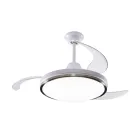 Ventilador de techo LED retráctil Ø53 cm, 6 velocidades y mando