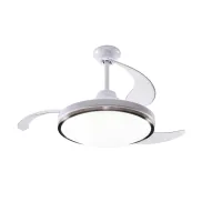 Ventilador de techo LED retráctil Ø53 cm, 6 velocidades y mando
