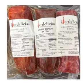 Pack Ibérico: Salchichón, Chorizo y Lomo Etiqueta Negra