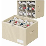 Zapatos Plegable Organizador, Beige para 12 Pares