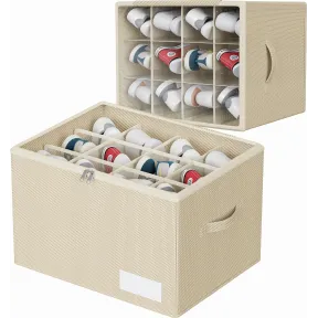 Zapatos Plegable Organizador, Beige para 12 Pares