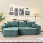 Sofá esquinero modular verde 4 plazas chaise longue XXL