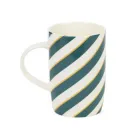 Taza Jumbo de Porcelana Rayas Verticales Navidad 600ml