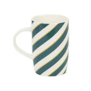Taza Jumbo de Porcelana Rayas Verticales Navidad 600ml