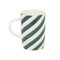 Taza Jumbo de Porcelana Rayas Verticales Navidad 600ml