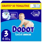 Pañales Dodot Bebé-Seco Talla 3 (6-10 kg) + Toallitas Regalo