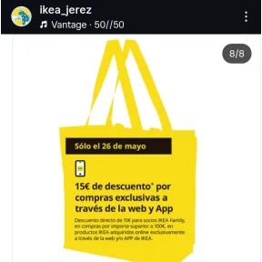 Descuento de 15€ en compras de más de 100€ en IKEA Jerez