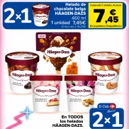 Tarrinas Häagen Dazs 2x1 en Oferta