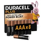 Pilas AAA Duracell Plus - Pack de 8 con 100% más duración