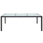 Mesa de jardín grisnegro de ratán sintético 200x150x74 cm