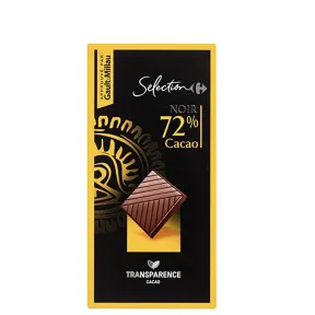 Tabletas de chocolate negro 72% cacao - 3 unidades