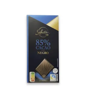 Tabletas sin gluten 85% cacao intenso Chocolate negro 100 g.