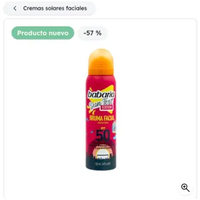 Bruma facial de Babaria para un rostro fresco