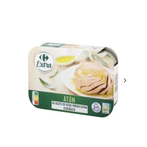 Atún ecológico en aceite de oliva virgen extra Carrefour 3 pack