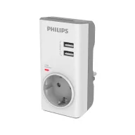 Adaptador de Enchufe Philips CHP4010W10 con Cargador USB