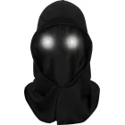 Capucha negra con LED en los ojos integrados