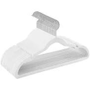 Perchas Antideslizantes de Terciopelo, 30 Piezas, Blanco