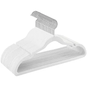 Perchas Antideslizantes de Terciopelo, 30 Piezas, Blanco