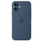 Funda de Silicona Azul Denim MagSafe para iPhone 16 Plus