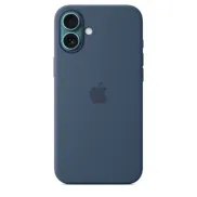 Funda de Silicona Azul Denim MagSafe para iPhone 16 Plus