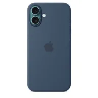 Funda de Silicona Azul Denim MagSafe para iPhone 16 Plus