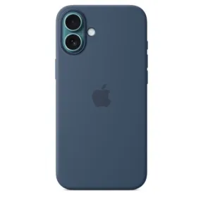 Funda de Silicona Azul Denim MagSafe para iPhone 16 Plus