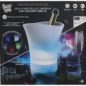 Cubo cava portátil CMP HT2234 con altavoz Bluetooth y LED