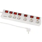 Regleta de 6 enchufes FeinTech MD000652 con USB y protección