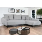 Chaise longue gris STOCKHOLM con cama y arcón 4 plazas derecha