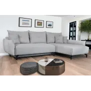 Chaise longue gris STOCKHOLM con cama y arcón 4 plazas derecha