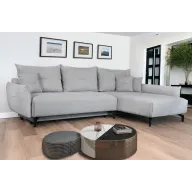 Chaise longue gris STOCKHOLM con cama y arcón 4 plazas derecha