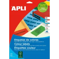 Etiquetas permanentes azules APLI 1596 105x37 mm 20 hojas