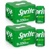 Pack 18 Latas de Sprite Lima Limón Bajo en Calorías